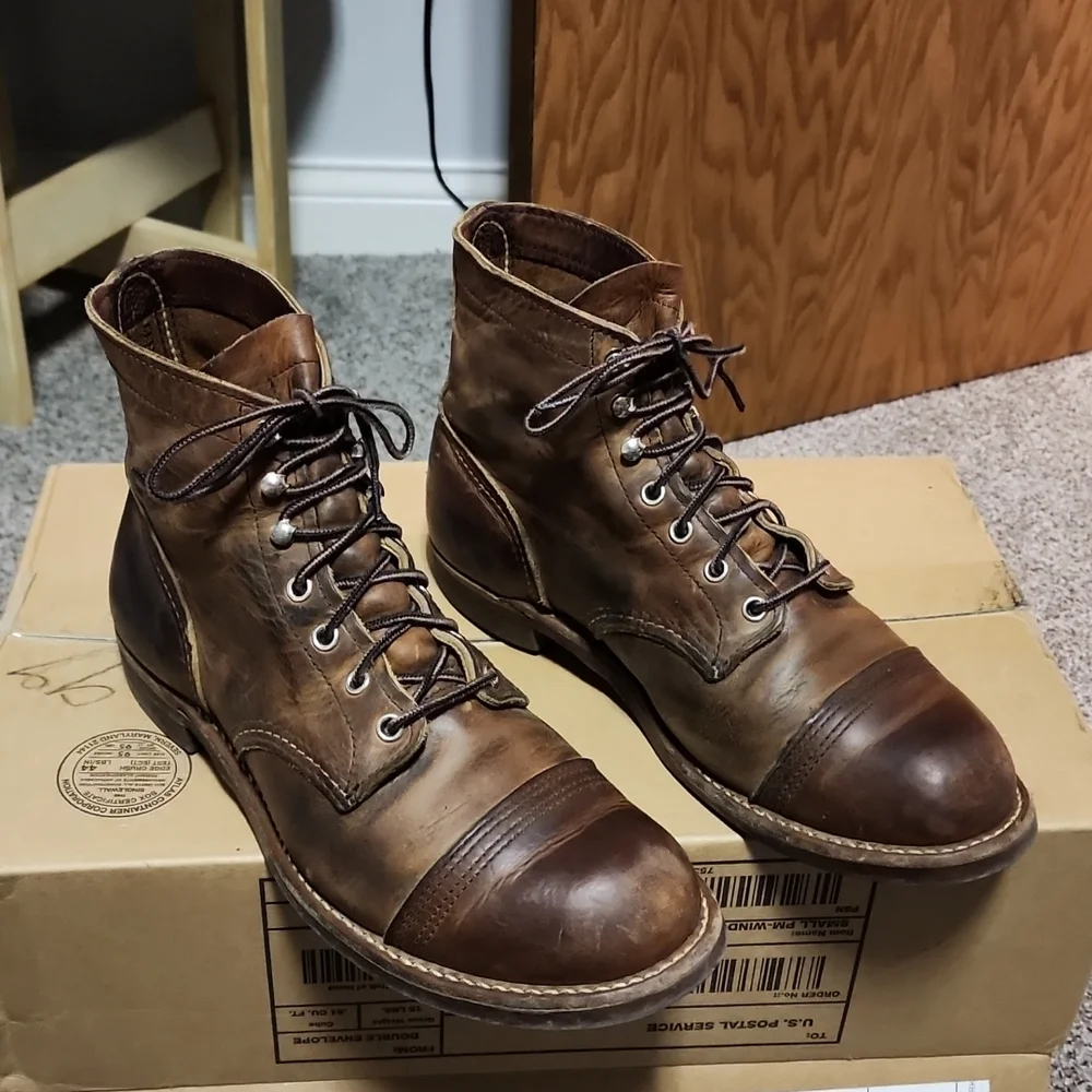 Red Wing Shoes Brown Leather Boots - Picture 1 of 14